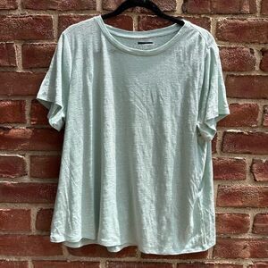 Eileen Fisher $118 Organic Linen Jersey Short Sleeve Crew Neck Tee T-Shirt large